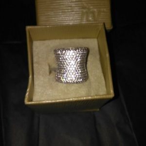 Silver effy (not effy,) style micro pave ring!